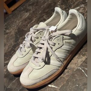 Adidas Samba Sneakers in Light Tan and Beige